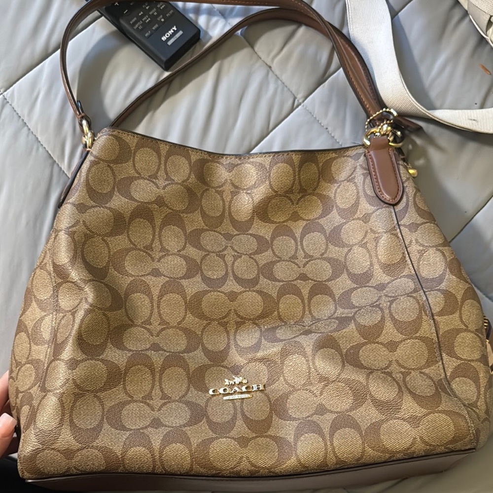 Coach Brown Signature Shoulder Bag
